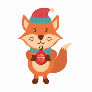 Bir grup şirin Noel hayvanı, kardan adam karakteri..