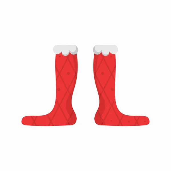 Elfo pies, zapatos para elfos, Santa Claus ayudantes pierna — Vector de stock