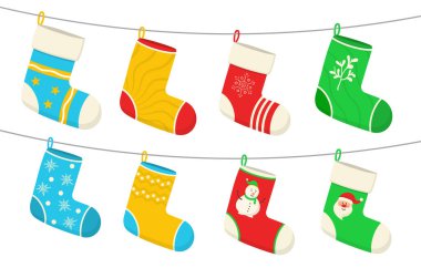 Noel çorapları, Noel süslemeleri, hediyeler