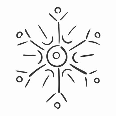 Karalamalı kar taneleri, kar taneli eller kışı çeker.