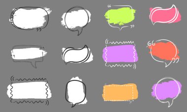Konuşma balonu, metin kutusu, el çizimi karalama.
