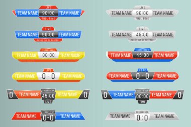 Skor tahtası yayını, maç skoru futbolu.