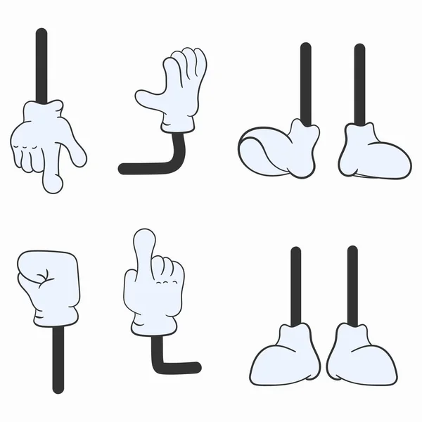 Мультяшные жесты руками в стиле каракулей. — стоковый вектор