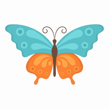 Renkli uçan böcekler, yaz kelebekleri düzleştir