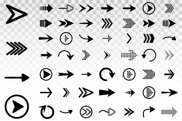 Black graphic direction sign computer screen arrow — 图库矢量图片