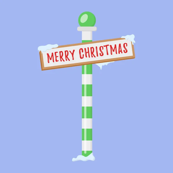 Vacances d'hiver panneaux de Noël pour le pôle nord. — Image vectorielle