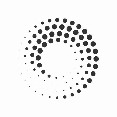 Siyah yarım tonlu daire hız çizgileri kümesi.