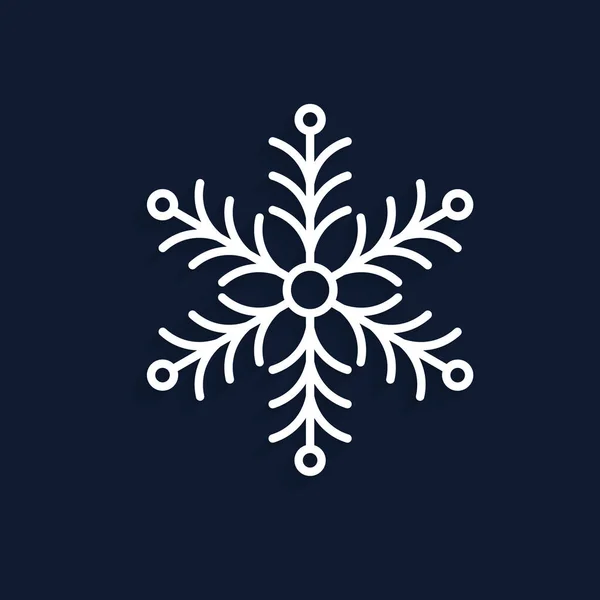 Fiocchi di neve scarabocchio disegnato a mano per il design di Natale. — Vettoriale Stock