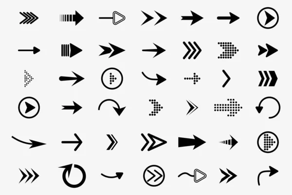 Black graphic direction sign computer screen arrow — 图库矢量图片