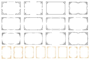 Art deco vintage çerçeve ve sınır süsü.