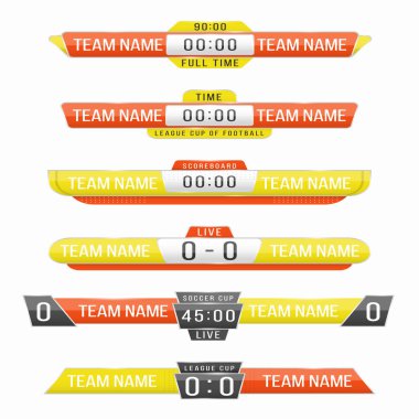 Skor tahtası yayını, maç skoru futbolu.