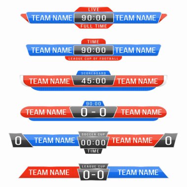 Skor tahtası yayını, maç skoru futbolu.