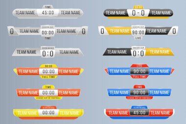 Skor tahtası yayını, maç skoru futbolu.