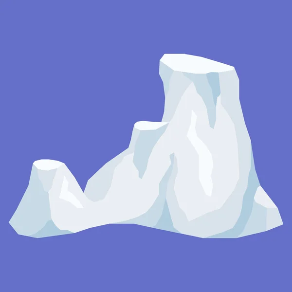 IJsberg, ijsberg, kristallen ijswater. — Stockvector