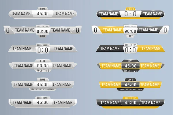 Skor tahtası yayını, maç skoru futbolu.