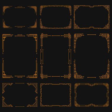 Art deco vintage çerçeve ve sınır süsü.