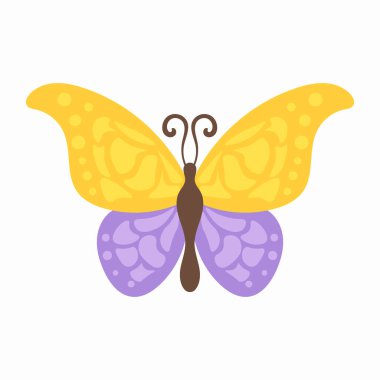 Renkli uçan böcekler, yaz kelebekleri düzleştir