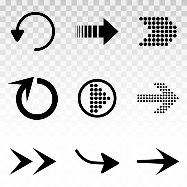 Flèche d'écran d'ordinateur de signe de direction graphique noir — Image vectorielle