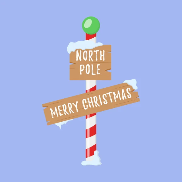 Winter holiday xmas signs for the north pole. — Stock Vector