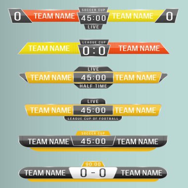 Skor tahtası yayını, maç skoru futbolu.