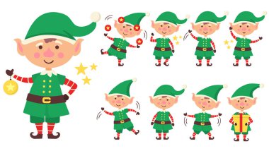 Elf seti, Yeni Yıl, Mutlu Noel karakterleri.