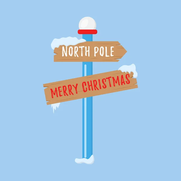 Winter holiday xmas signs for the north pole. — Stock Vector