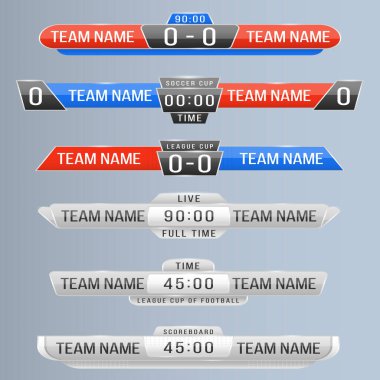 Skor tahtası yayını, maç skoru futbolu.
