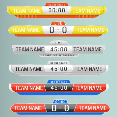Skor tahtası yayını, maç skoru futbolu.