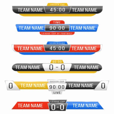 Skor tahtası yayını, maç skoru futbolu.