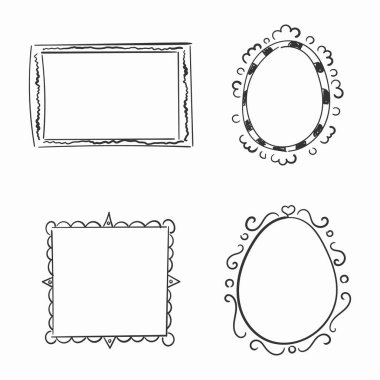 Çerçeve sınırları elle çizilmiş karalama biçimi