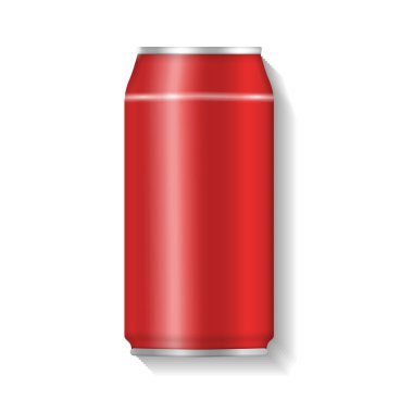 Soda ve içecek için gerçekçi metalik alüminyum kutular.