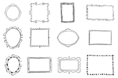 Çerçeve sınırları elle çizilmiş karalama biçimi