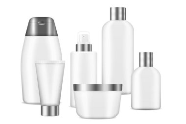 Gerçekçi bir kozmetik model güzellik şişesi, sprey.