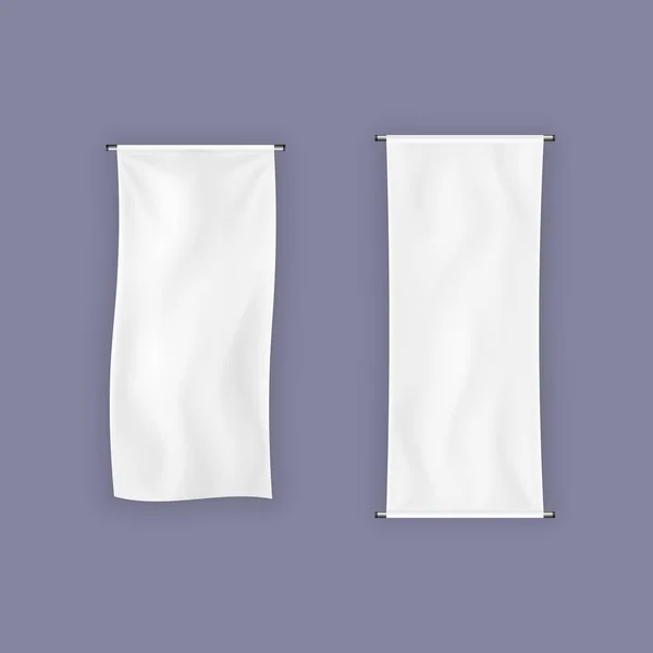 A drapeaux, bannière en tissu, panneaux pour la publicité — Image vectorielle