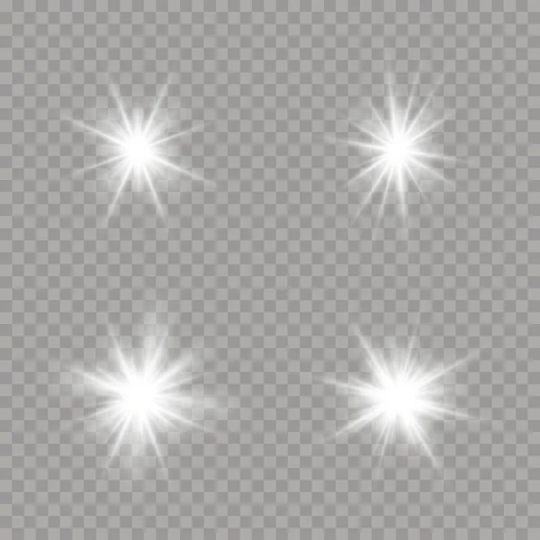 Set of explosion star, glare, sparkle, sun flare. — Stock Photo, Image