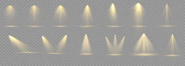Floodlight, megvilágított reflektorfény web design és vetítés stúdió fények sugár koncert klub show jelenet megvilágítás. — Stock Fotó
