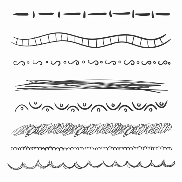 Hand drawn line, pen brush, scribble stroke doodle — Wektor stockowy