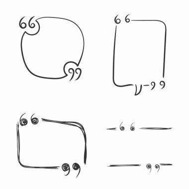 El çizimi konuşma balonu karala, alıntı yap karala