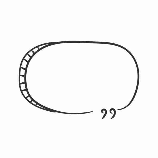 Hand drawn speech bubble scribble, quote doodle — Stok Vektör