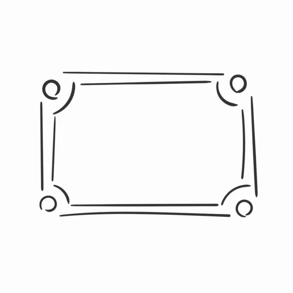 Hand drawn frames, square borders, scribble doodle — Stock Vector