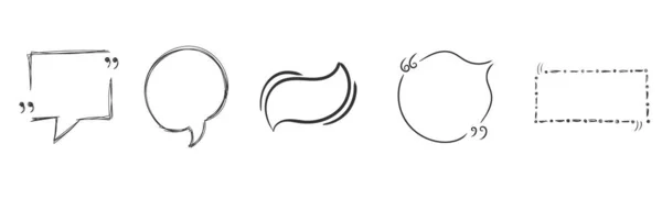 Hand drawn speech bubble scribble, quote doodle —  Vetores de Stock