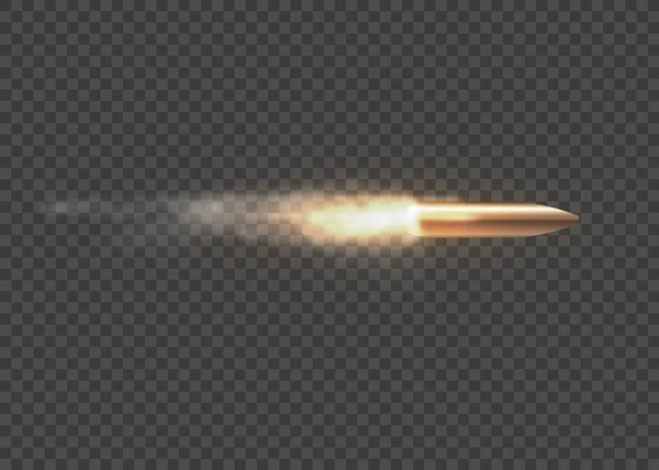 Realistic Flying Bullets Motion Gunshots Bullets Motion Military Smoke Trails — Stock Photo, Image