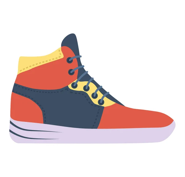Coleção Tênis Sapatos Para Esporte Estilo Plano Sportwear Sapatilha Roupas — Vetor de Stock