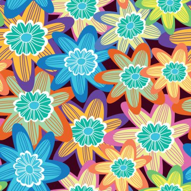  çiçek cute seamless modeli.