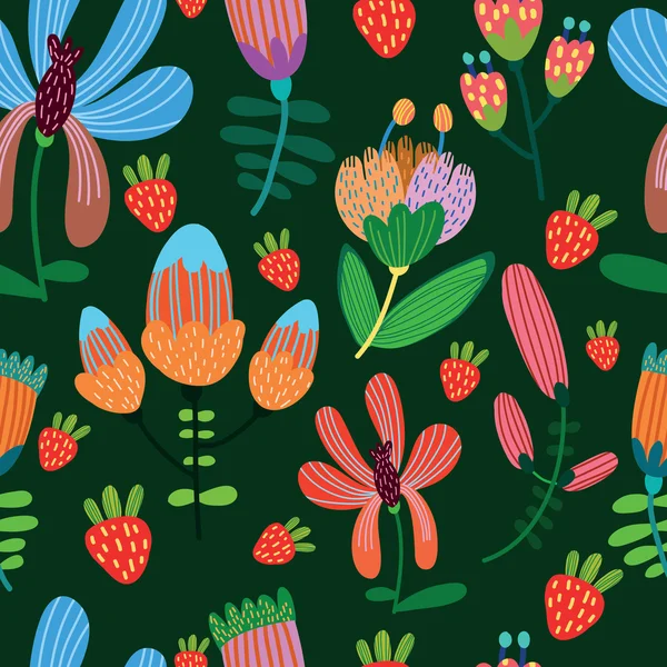 Floral mignon motif sans couture . — Image vectorielle