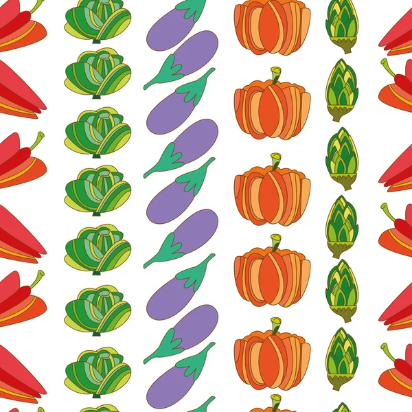 Απρόσκοπτη μοτίβο με λαχανικά — Διανυσματικό Αρχείο