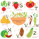 Very cute alphabet of fruit and vegetables.