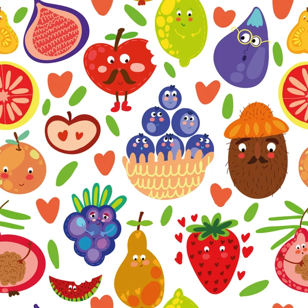 Früchte nahtlose Muster für Ihr Design — Stockvektor