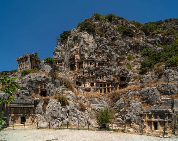 Wide View Old Tombs Ancient City Myra — Stock Photo, Image