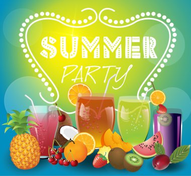 yiyecek ve içecek öğeleri kümesi.